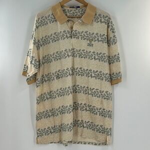 Vintage Descente Spirit Troon North Golf Polo Shirt XL Beige Desert Print Resort